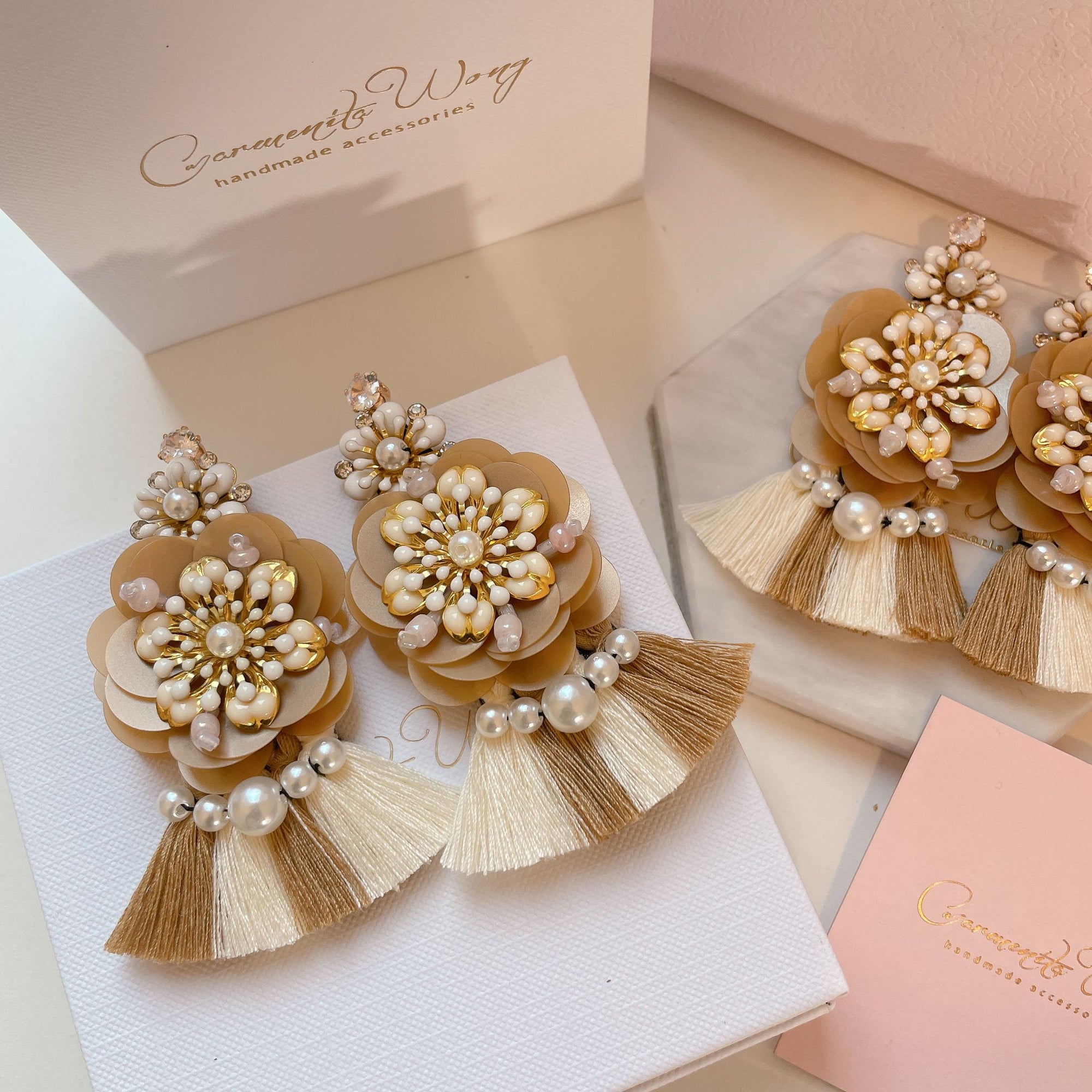 Carmenita Wong | Earrings | T32 Beige