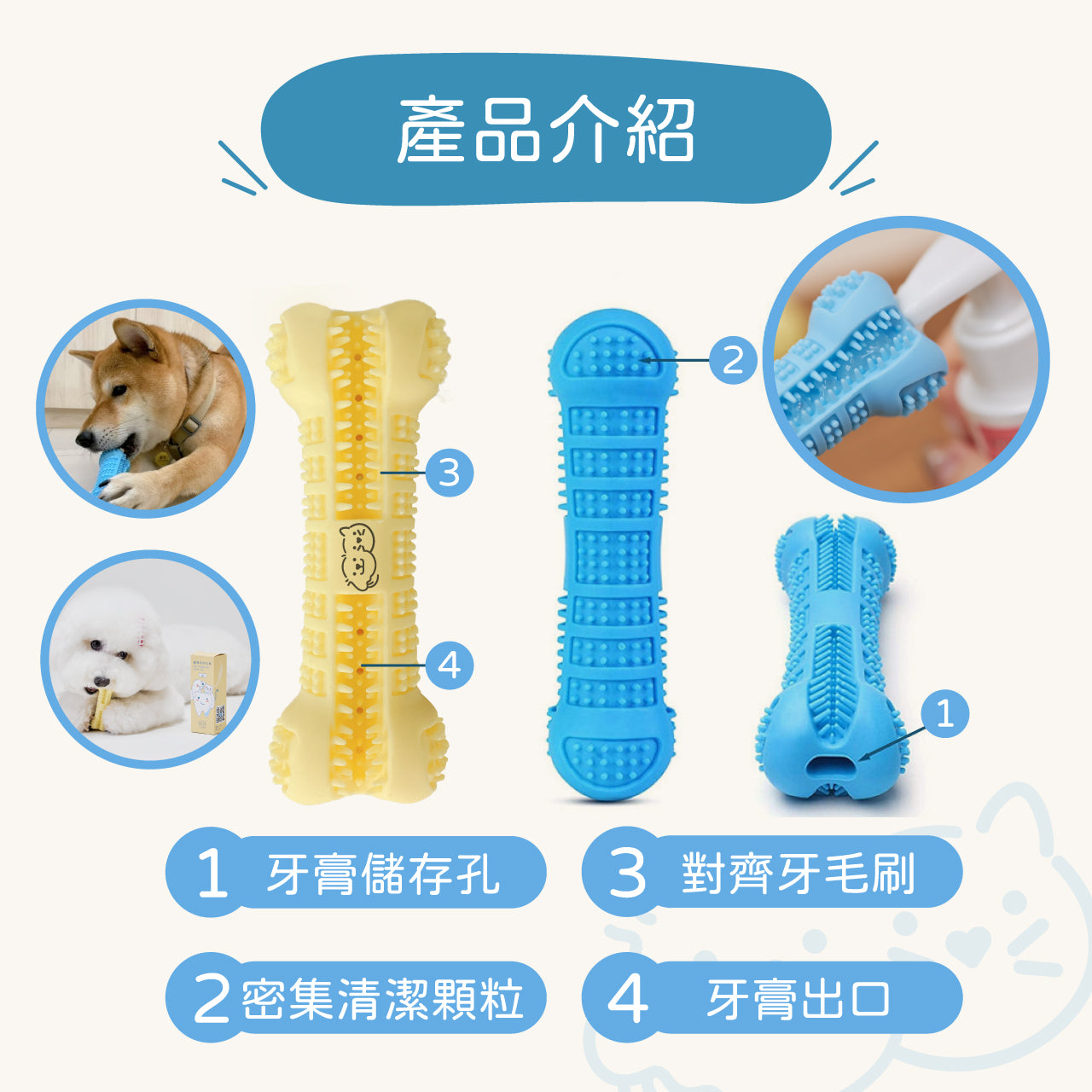 Dog Pet Care | 寵物潔牙牙刷玩具｜正價