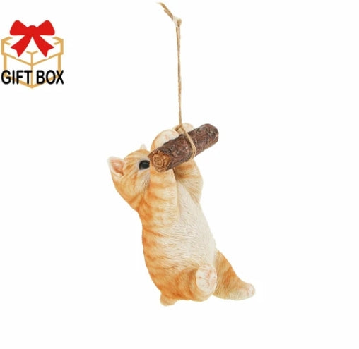 Children Ornaments | Climbing Brownish White Cat | 正價