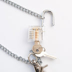 促銷 |Stainless Necklace | Clear Padlock