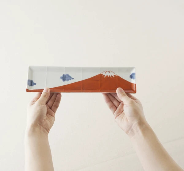 Imari Ware | Fuji Rectangular Plate | Red | 正價