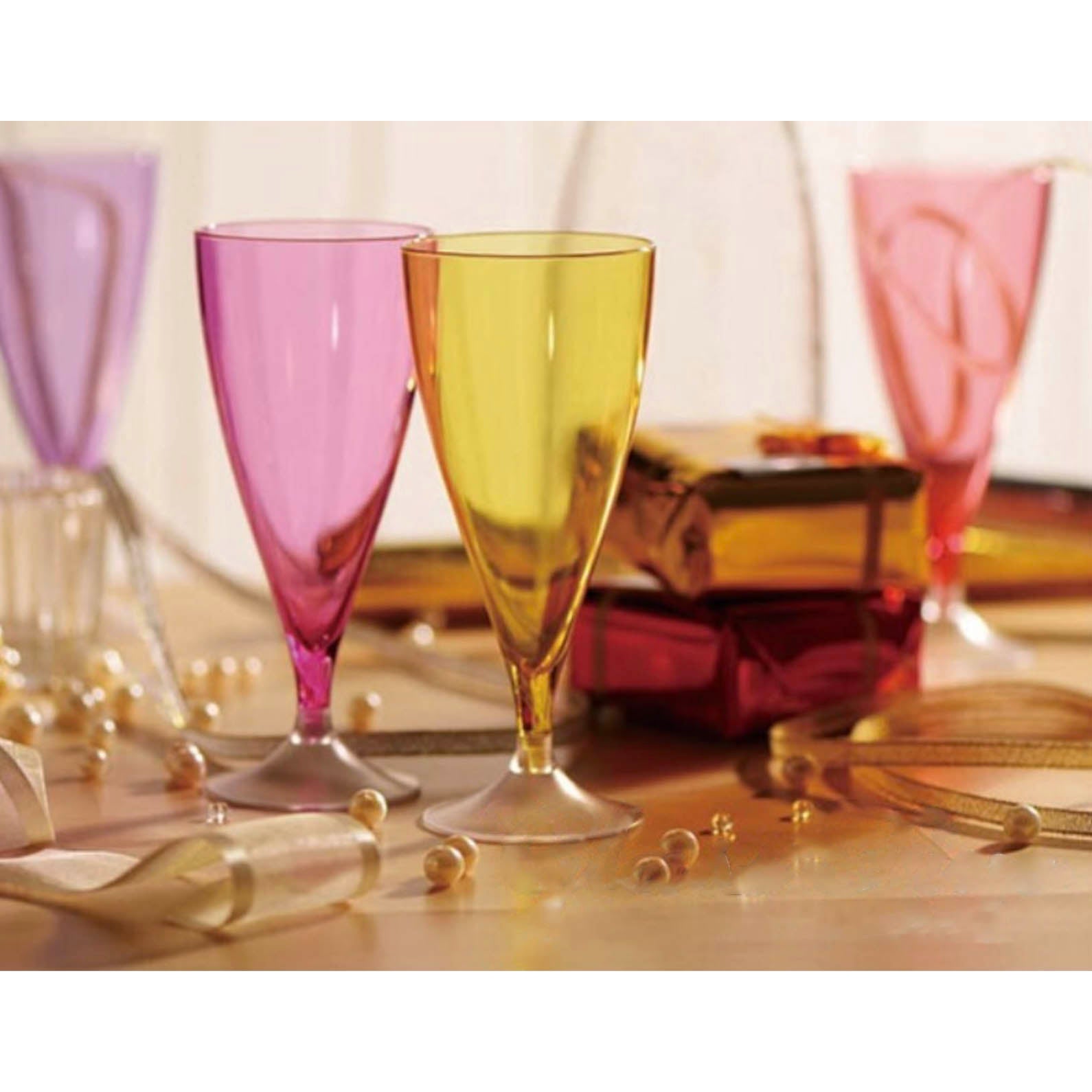 Resin Champagne Glasses |  Five-color Set | 正價