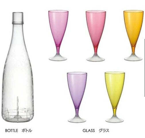 Resin Champagne Glasses |  Five-color Set | 正價
