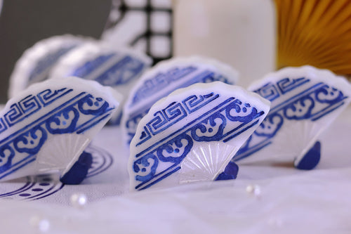 Alpha Soap | Blue & White Porcelain Handmade Soap青花瓷紋扇形手工皂 中華文化