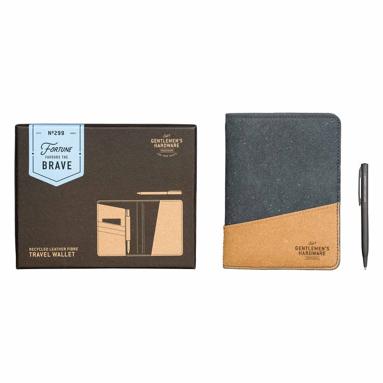 促銷 | Travel Wallet Recycled Leather Black & Tan