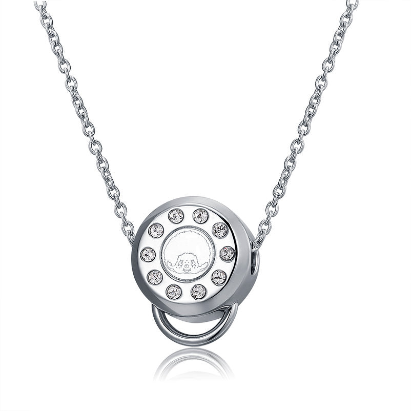 Monchhichi | Cross Ring Stainless Steel Necklace