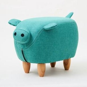 促銷 | EN FANCE | Motif Stool | Pig Hawaii Blue