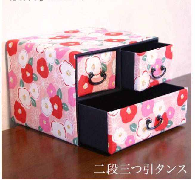 促銷 | Floral Pattern Accessory Case | Two Stage Three Steps | Pink