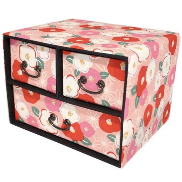 促銷 | Floral Pattern Accessory Case | Two Stage Three Steps | Pink