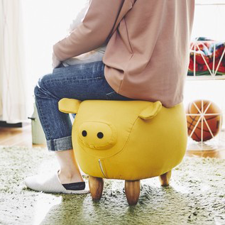促銷 | EN FANCE | Motif Stool | Pig Yellow