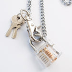 Stainless Necklace | Clear Padlock | 正價