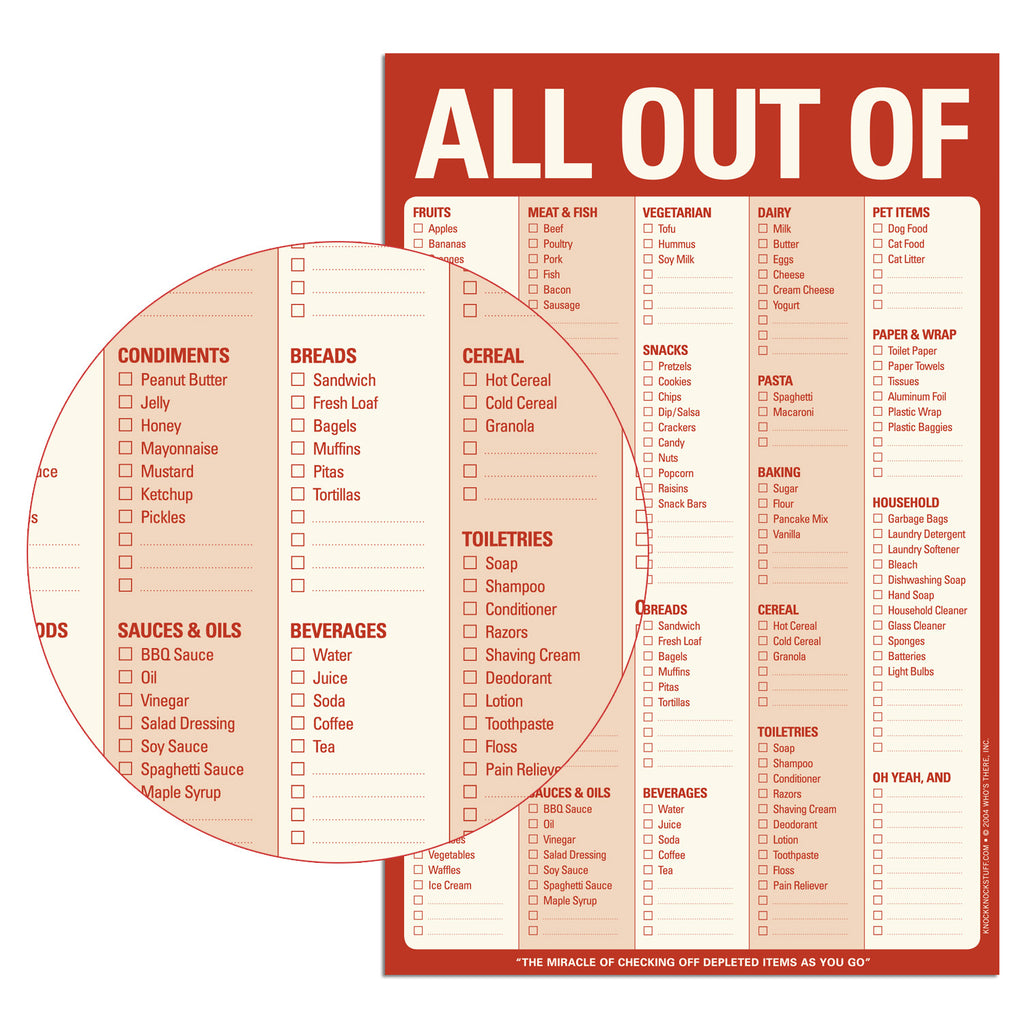 All Out Of Pad (Red) (with magnet) (197170167819)