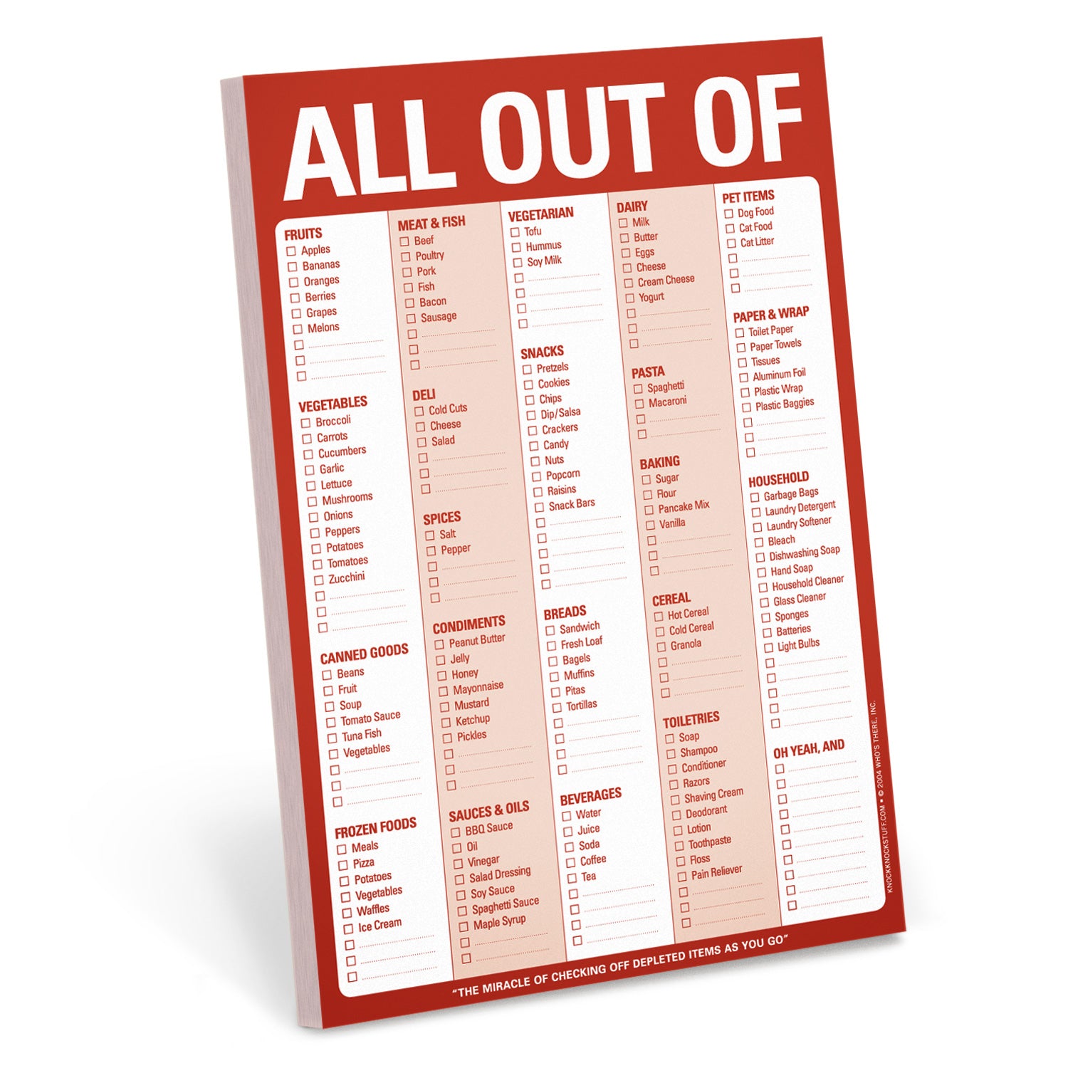 All Out Of Pad (Red) (with magnet) (197170167819)