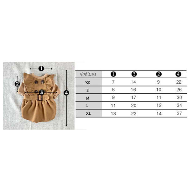 Dog Pet Wear | Trench Coat Dress | 正價