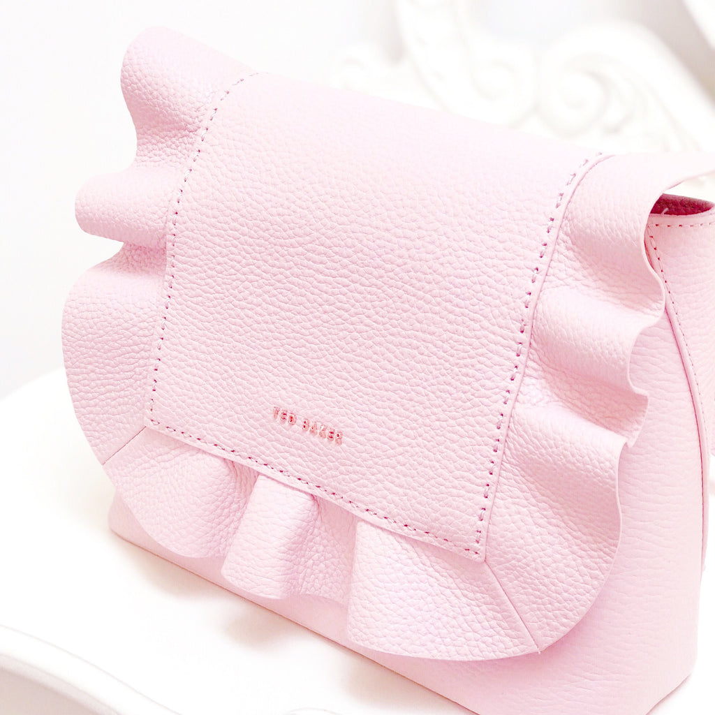Rammira Leather Ruffle Backpack | Light Pink (4676018667594)