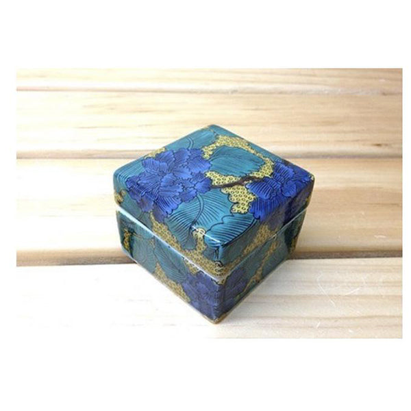KUTANI | Pottery Box | Dark Blue Plant