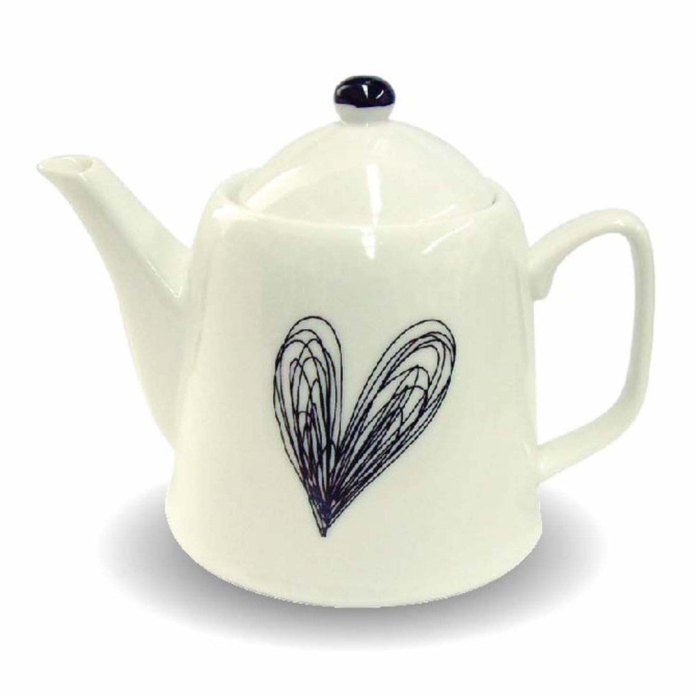 Japanese Roll Heart Teapot | Black | 正價