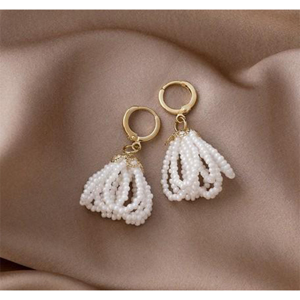 XING XING | Fringe Pierced Earring | White | 正價