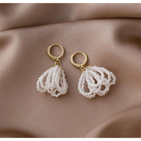 XING XING | Fringe Pierced Earring | White | 正價