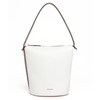Endora-Chain Zip Bucket Bag | White