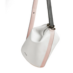 Endora-Chain Zip Bucket Bag | White