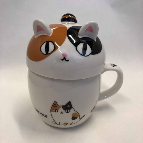 Cat Mug with Lid | White Cat (1721735774242)
