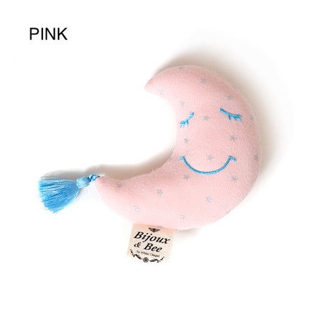 Bijoux & Bee | Organic Crescent Moon Baby Ruttle | Pink | 正價 (4652103565386)