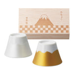 Mt. Fuji Wooden Gift Box | Sake Cup | Gold & Silver | 2 Pcs Set | 正價