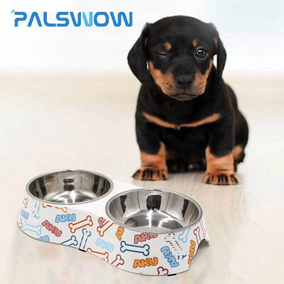 Pet Stainless Double Bowl | White | 正價