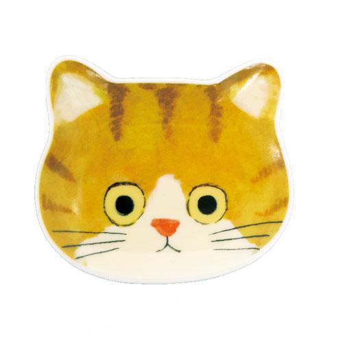 Cat Dip Plate | Brown Flower Cat (4463195750474)