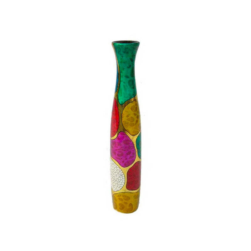 Natural Wood Flower Vase | Colorful Bud