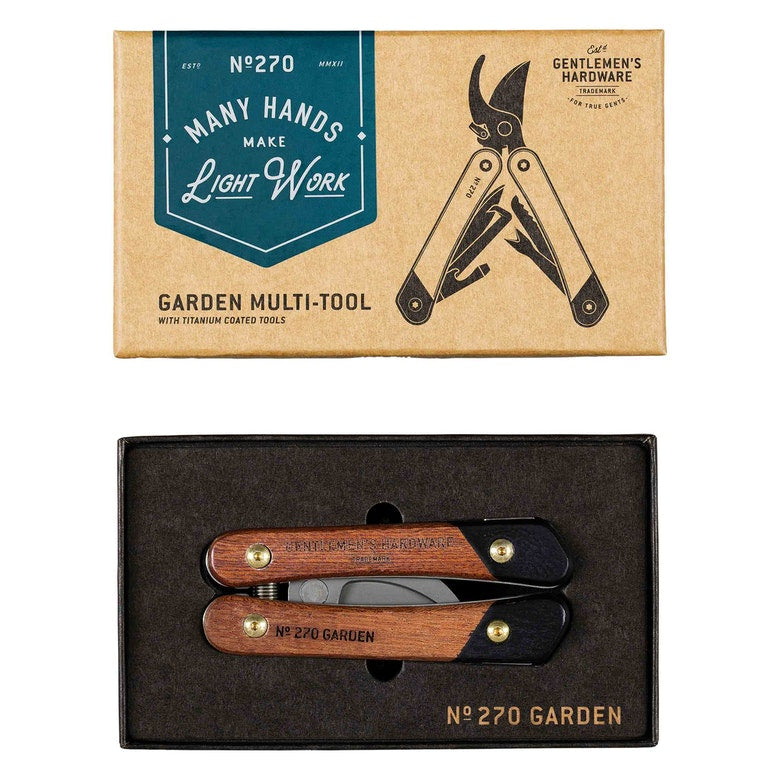 Garden Multi-Tool Acacia wood & Titanium Finish (1613096353826)