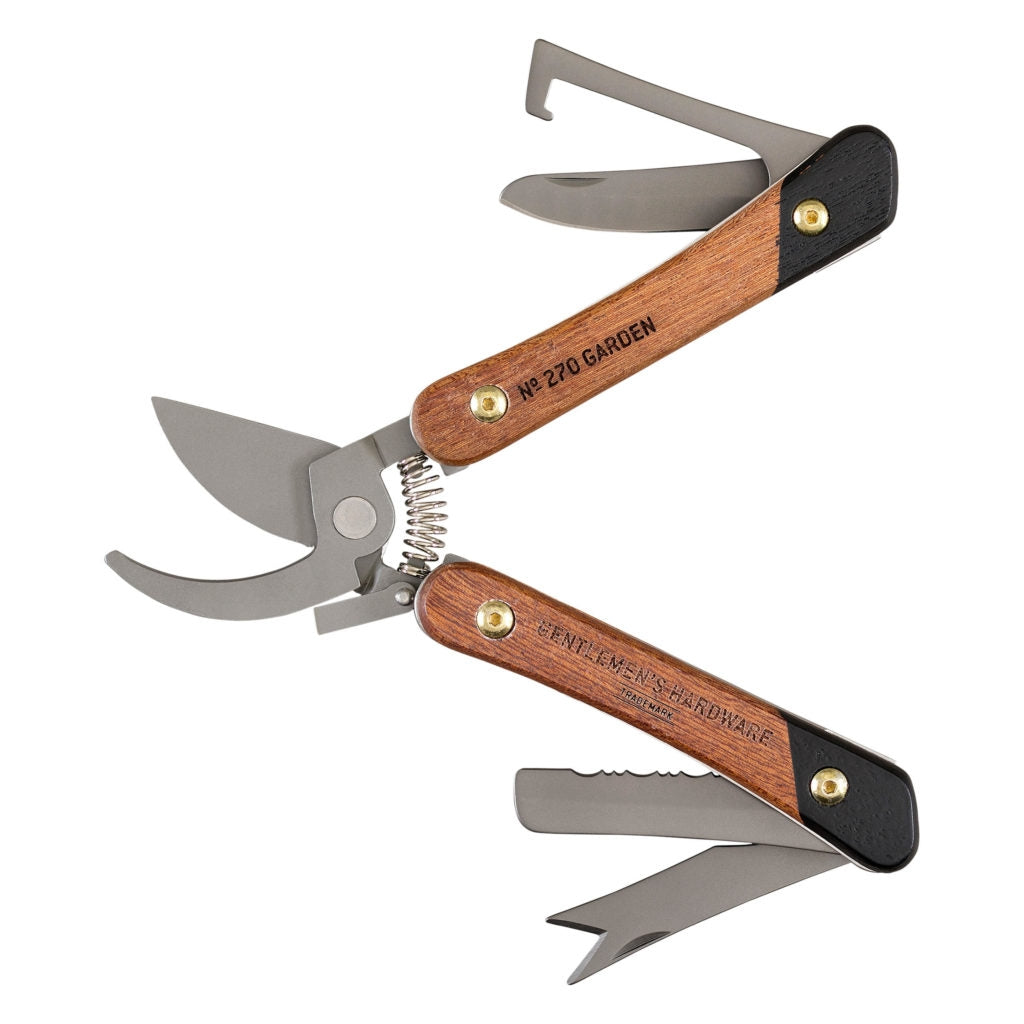 Garden Multi-Tool Acacia wood & Titanium Finish (1613096353826)