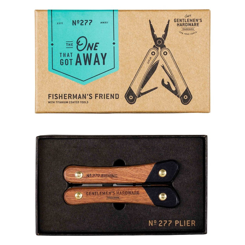 Fishing Multi-Tool Acacia wood & Titanium Finish (1613100646434)