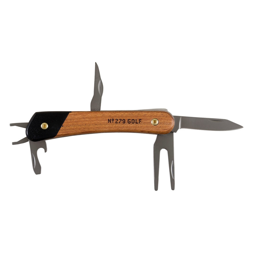 Golf Multi-Tool Acacia wood & Titanium Finish (1613067255842)