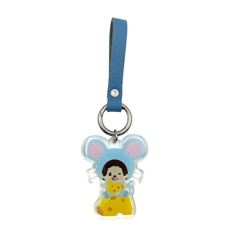 Monchhichi | Leather Strap Keychain