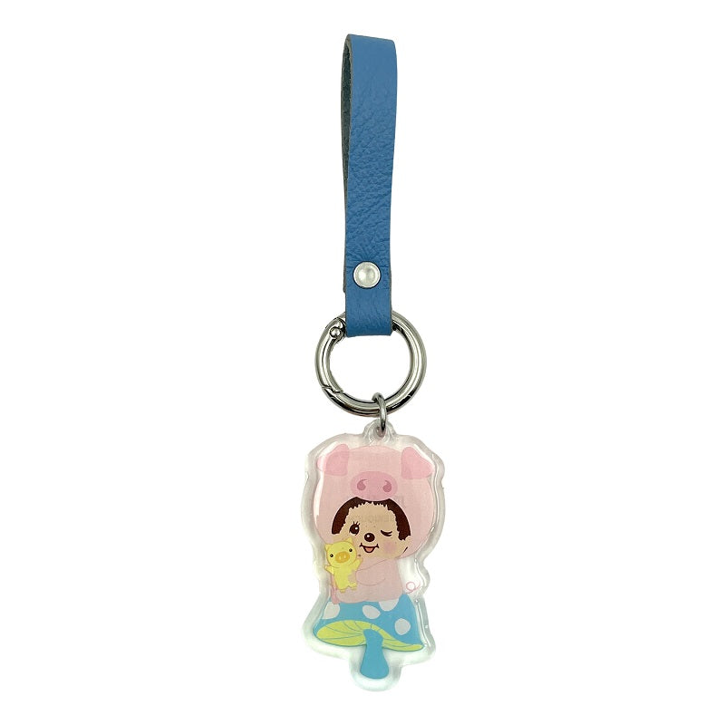 Monchhichi | Leather Strap Keychain