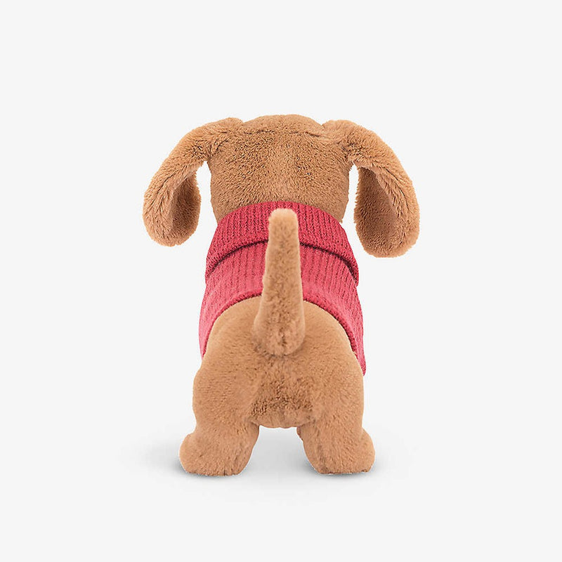 Jellycat Amuseables | Sweater Sausage Dog Pink Soft Toy | 14cm | 正價
