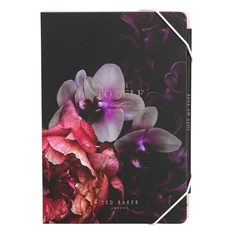 A5 Notebook with Sticky Notes | Black Splendour (1613142327330)