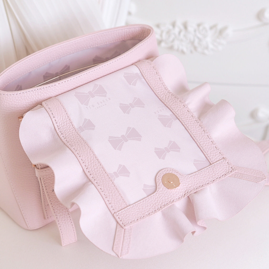 Rammira Leather Ruffle Backpack | Light Pink (4676018667594)