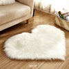 Washable Floor Carpet  | Heart | White