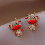 Bull Handmade Earrings | Sliver