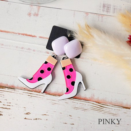 Acrylic Design Earring | Pink High Heel | 正價