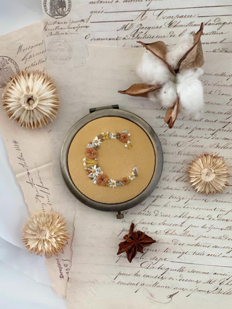 AFS | Embroidered Compact Mirror | C
