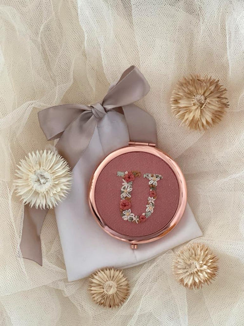 AFS | Embroidered Compact Mirror | U