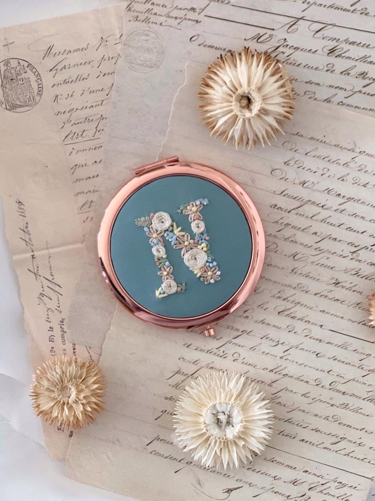AFS | Embroidered Compact Mirror | N