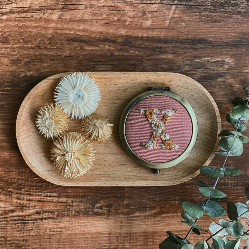 AFS | Embroidered Compact Mirror | X | Blush