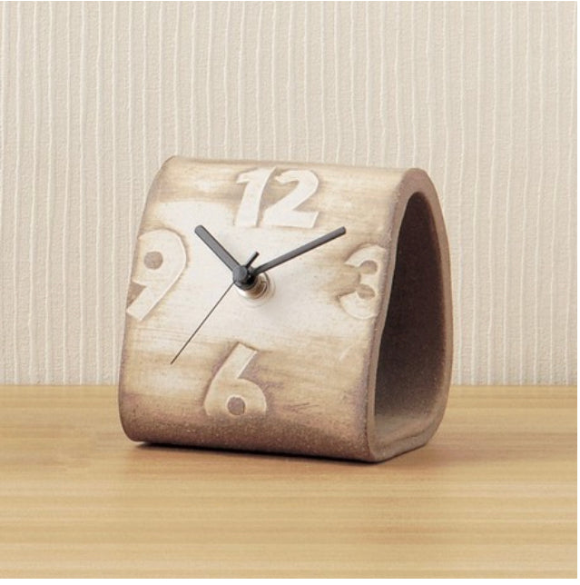 SHIGARAKI Ware | Retro Stamp Table Clock | 正價