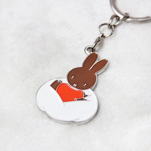 Miffy | Badge Keychain | Orange Clothes (1777536270370)