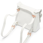 Rammira Leather Ruffle Backpack | White (4676026269770)